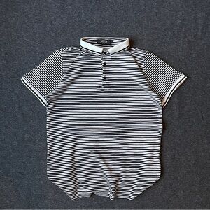 G-Star Black and White Striped Polo Shirt